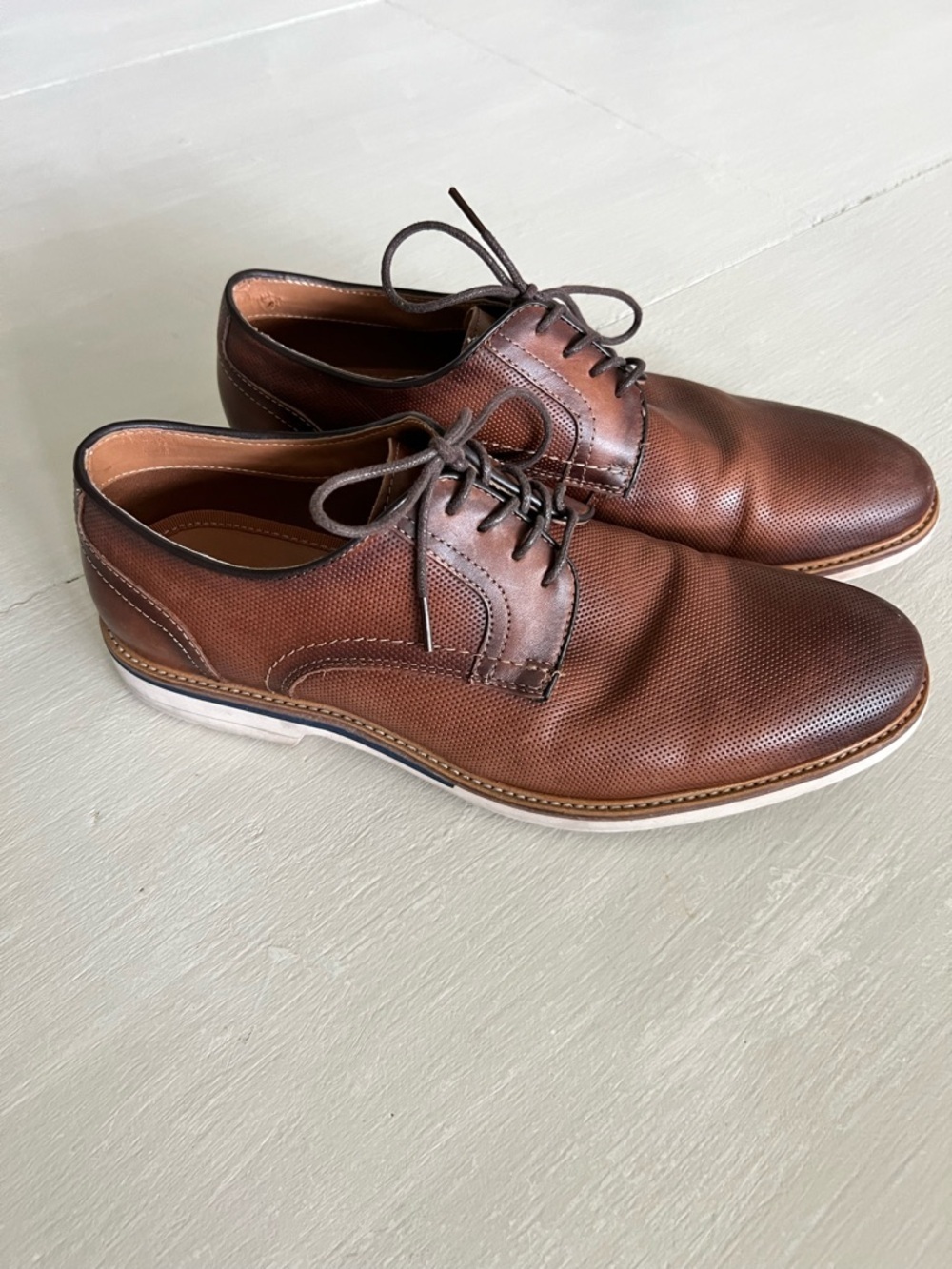 Steve Madden Bader Oxford Shoes Men’s 8.5 Brown Leather Dress Casual Wingtip